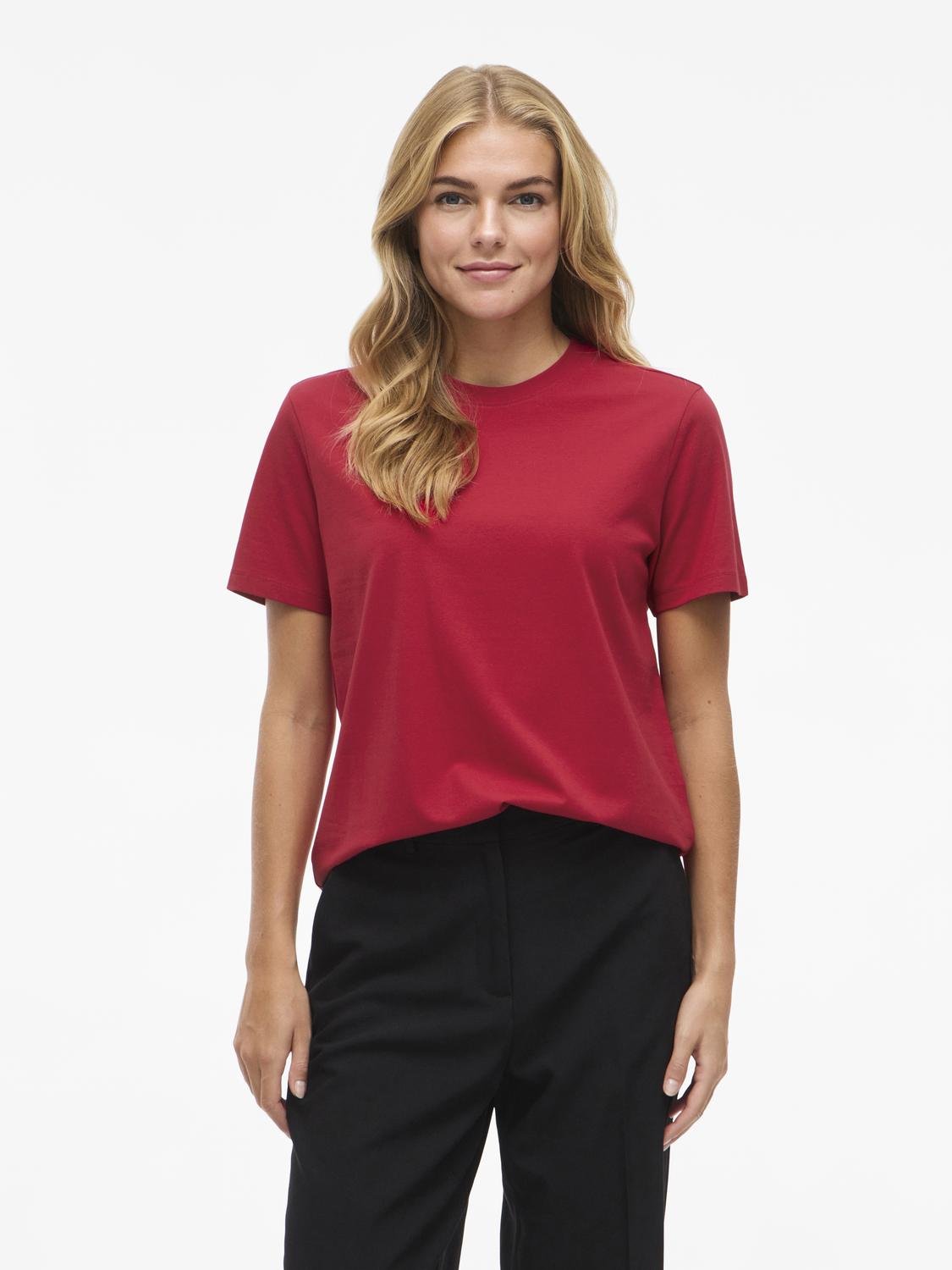 VINORA T-Shirt - Jester Red - VERO MODA & VILA Bergvik